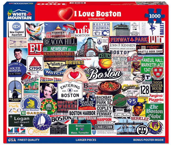 I Love Boston - 1000 Piece Jigsaw Puzzle