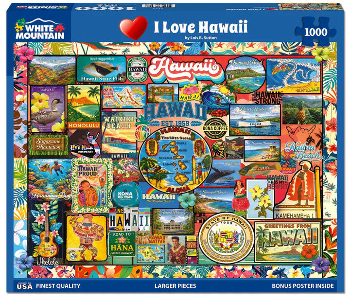 I Love Hawaii - 1000 Piece Jigsaw Puzzle