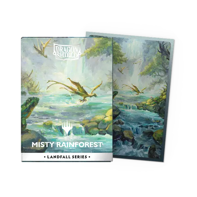 Dragon Shield Dual Matte MTG Landfall Series - Misty Rainforest (100ct)
