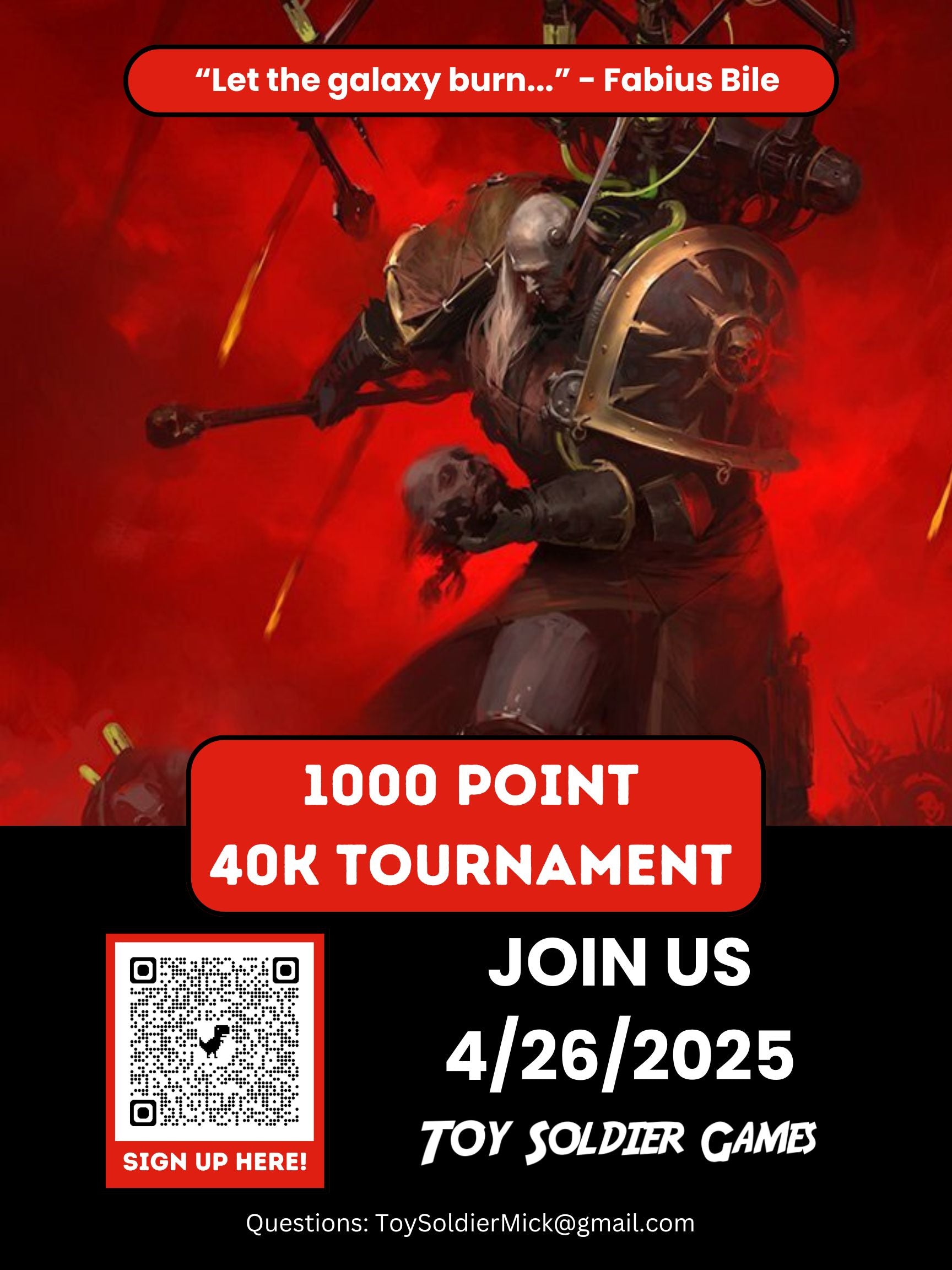 Toy Soldier 1000 pt 40K Tournament 4/26/2025