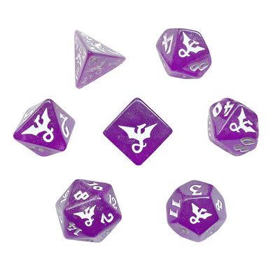 Glitter Dragon Violet RPG Dice Set (BOW)
