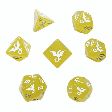 Glitter Dragon Yellow RPG Dice Set (BOW)