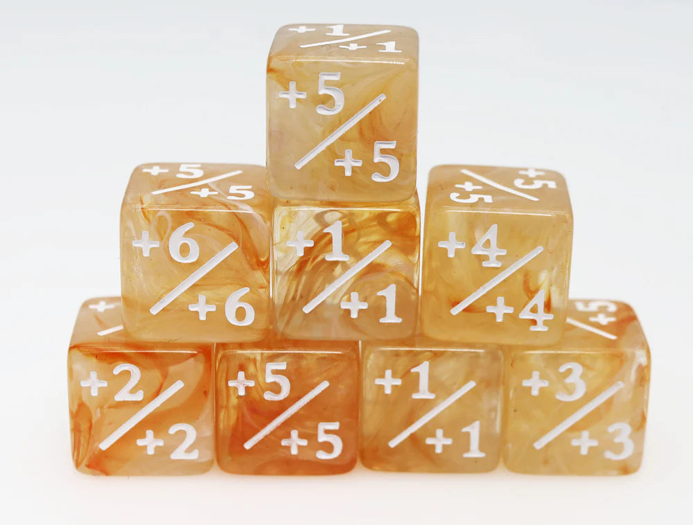 Orange & White +1/+1 Magic Counters