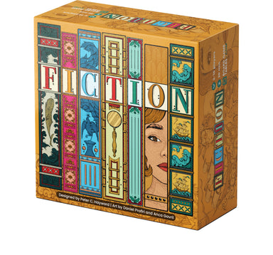 Fiction board game box cover