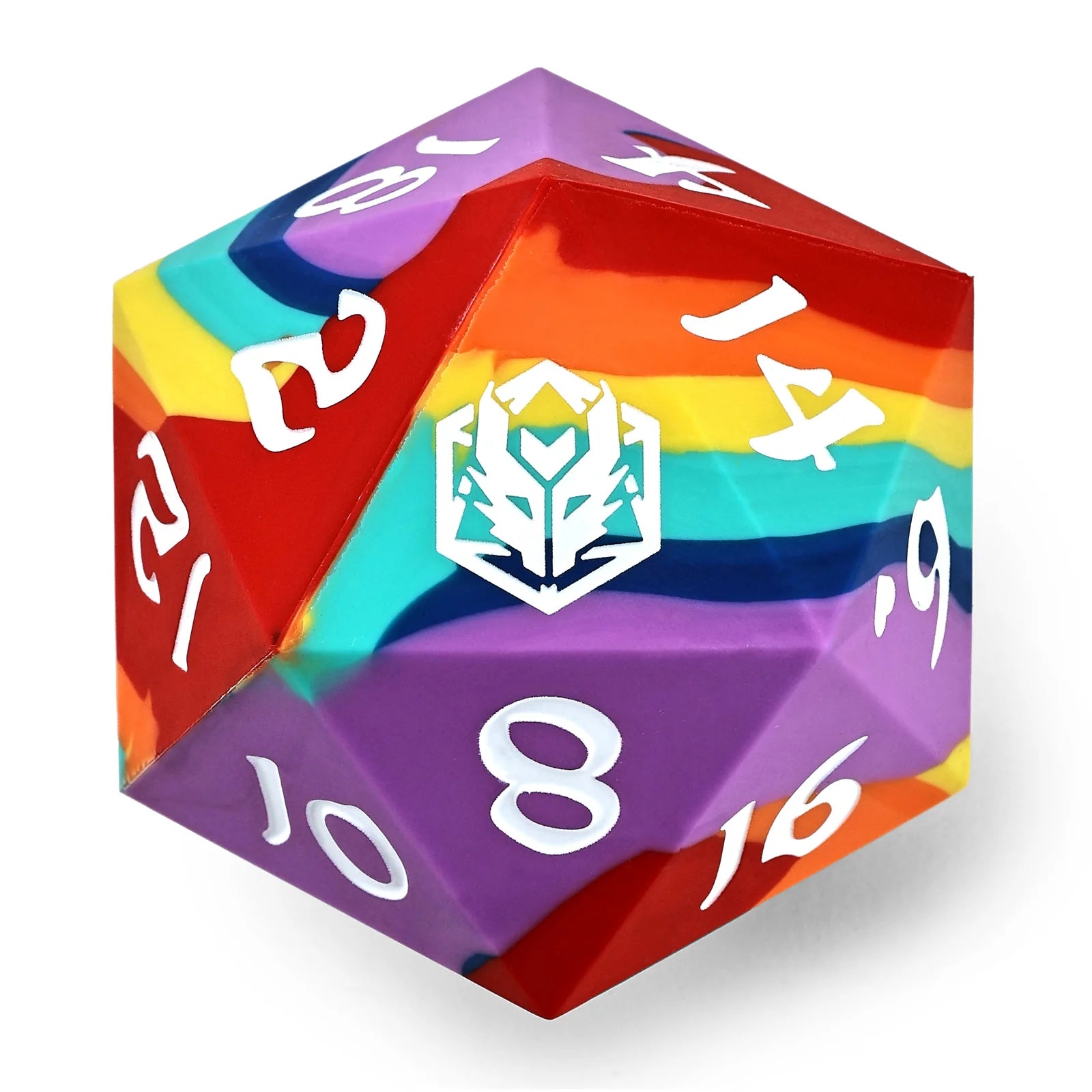 Chonk 55mm Rubber D20 – Rainbow Realms