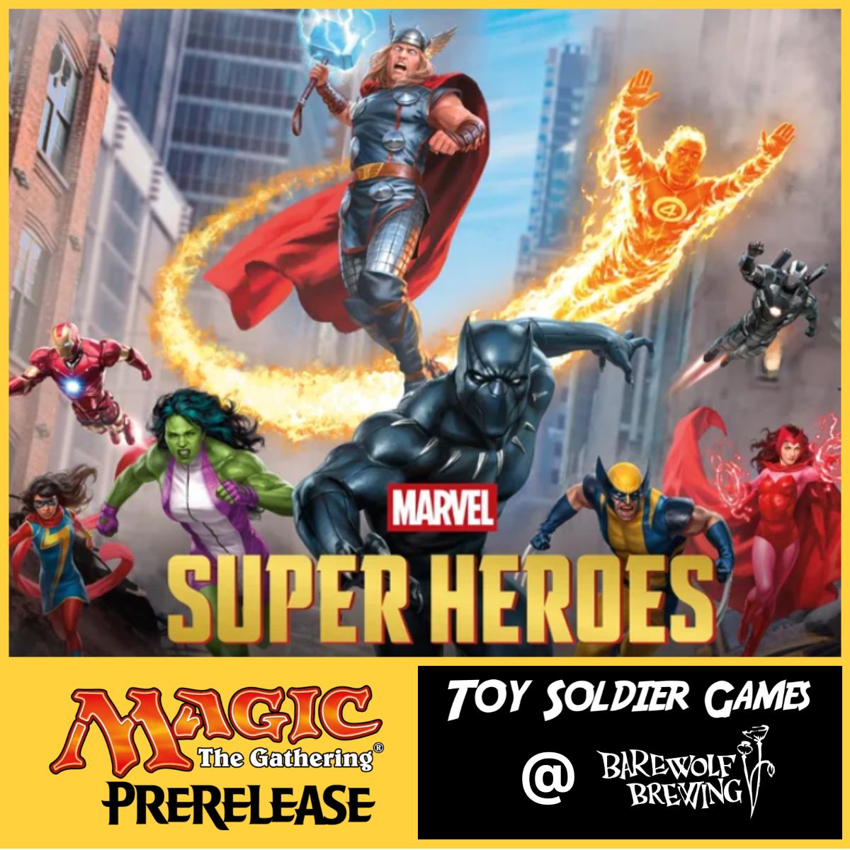 MTG Marvel Super Heroes Prerelease @BareWolf Brewing Thursday June 25th 2026