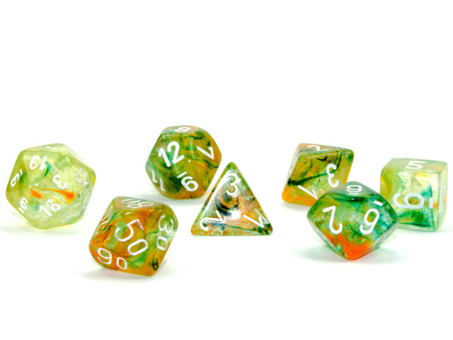 Nebula RPG Dice Set: Spring/White