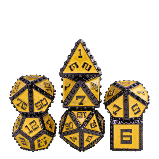 Bannerless Brigandine Armor RPG Metal Dice Set