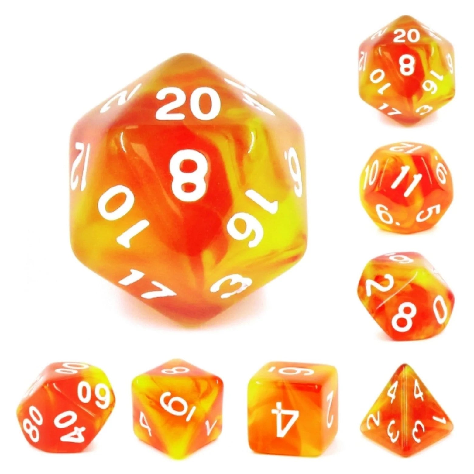 Rising Phoenix RPG Dice Set