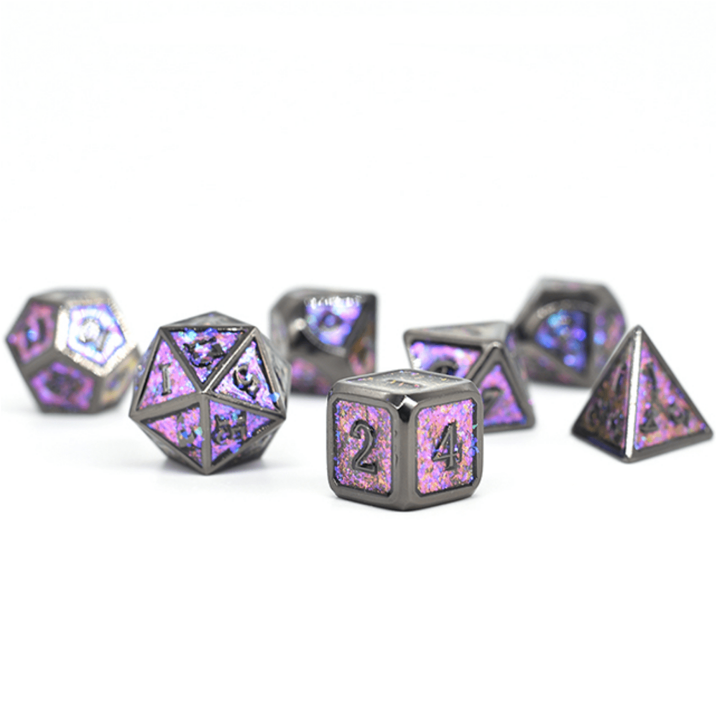 Color Shifting: Night Sky Metal RPG Dice Set